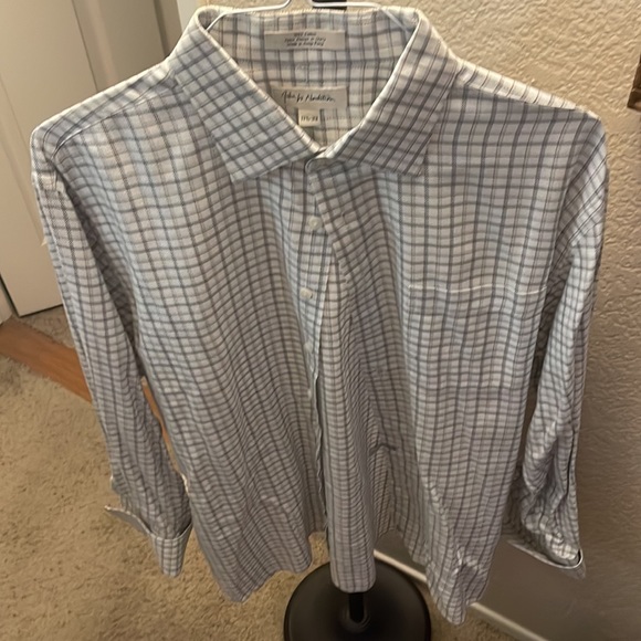 John W Nordstrom button down with French cuffs 17 1/2 - 33 - Picture 2 of 4